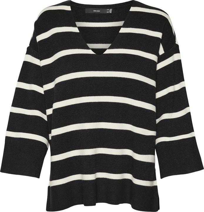 Vero Moda V-Ausschnitt Tief angesetzte Schulter Pullover Strickpullover