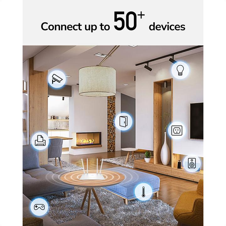 Actual product image Cudy WR1200 wireless router Fast Ethernet Dual-band ( / ) White