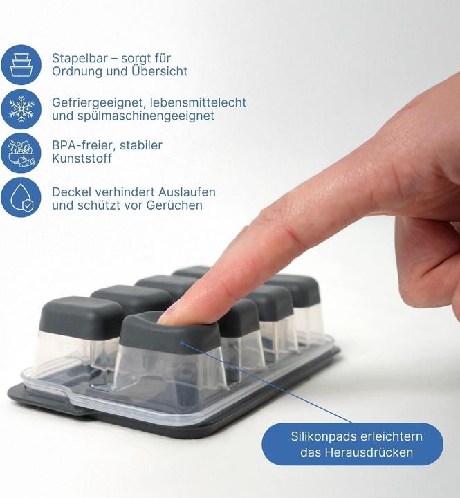 Produktbild B-Home Eiswürfelbehälter mit Deckel Eiswürfelform Eiswürfelschale