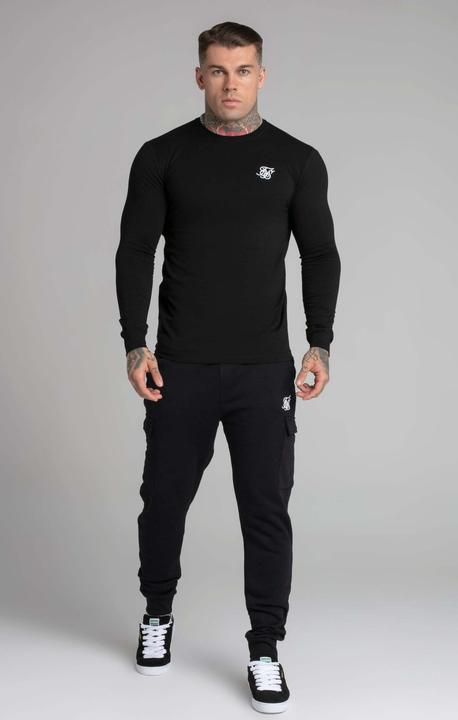 Actual product image Siksilk Sweatpants Black Essential Cargo Jogger (XS)