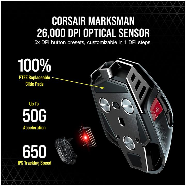 Actual product image Corsair M65 RGB ULTRA (Wireless, Cable)