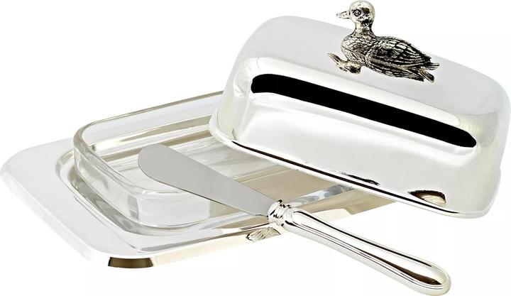 Actual product image Edzard Butter dish duck w. knife 18cm