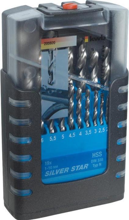 Actual product image kwb Twist drill set 19 pieces (6 mm, 1 mm, 6.5 mm, 5.5 mm, 10 mm, 1.5 mm, 7 mm, 3 mm, 5 mm, 8.5 mm, 8 mm, 2.5 mm, 9 mm, 3.5 mm, 4.5 mm, 2 mm, 7.5 mm, 9.5 mm, 4 mm)