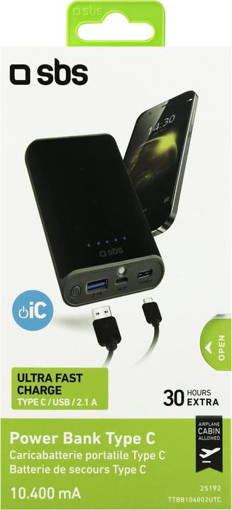 Immagine prodotto SBS Powerbank 10.400 mAh Tipo C (10.40 mAh)