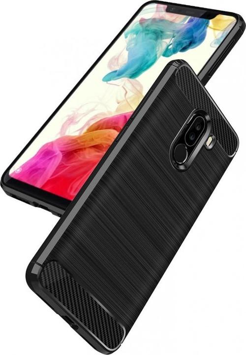 Actual product image Screenguard Xiaomi POCOPHONE F1 Cover Carbon Brushed Soft TPU (Xiaomi Pocophone F1)