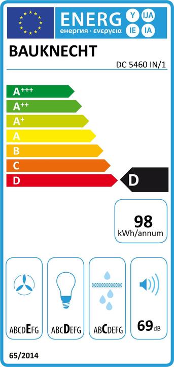 Energie-Label Bauknecht Dc 5460/1 (Wandhaube)