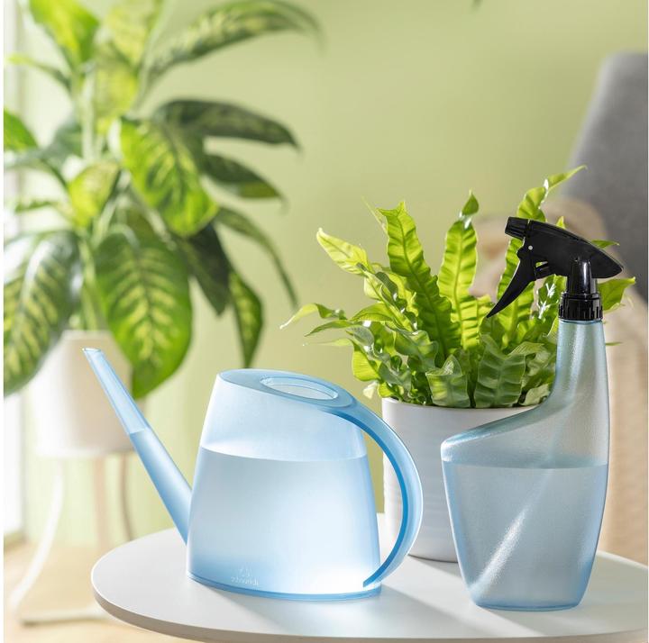 Actual product image Scheurich Lilly 16, plastic watering can/jug Colour: Clear Topaz, 31.06 cm wide, 7.706 cm deep (1.50 l)