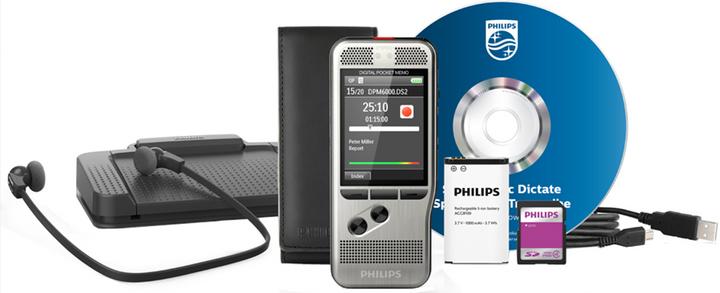 Actual product image Philips Pocket Memo DPM6700 dictation and playback set
