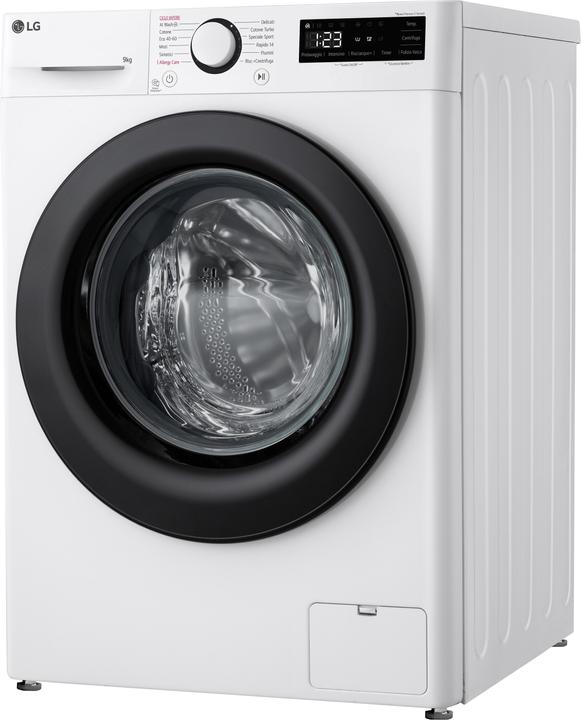 Produktbild LG F4R3009NSWB Waschmaschine 9kg AI DD, Klasse A-10%, 1400 U/min, Dampf, AI Wash (9 kg, Links)