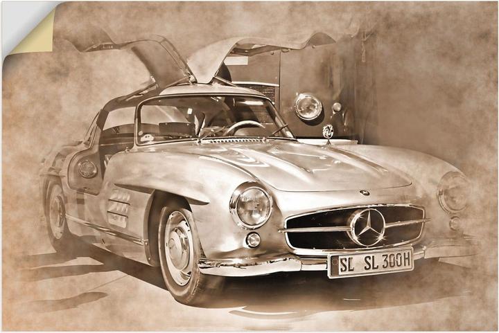 Actual product image Artland Poster Classic Mercedes 300 SL Gullwing U4OA 120x80 cm (60 x 40 cm)