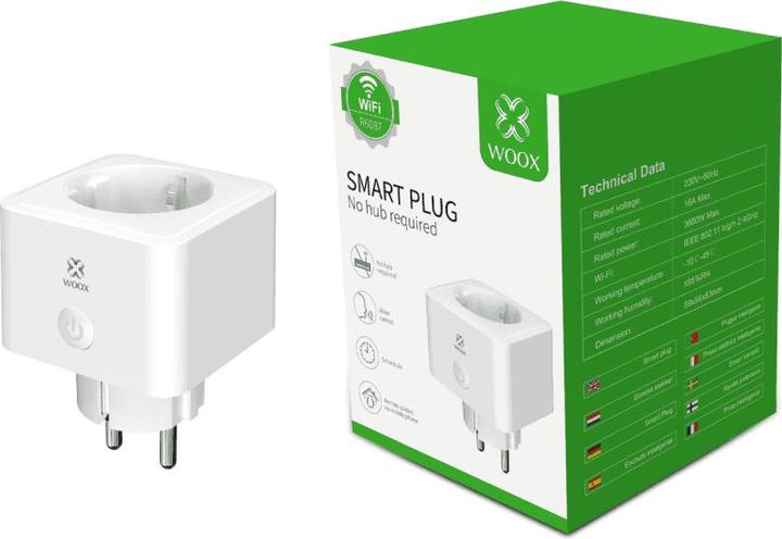 Woox R6087 SMART POWER PLUG EU white 16A IP20 100-230V AC