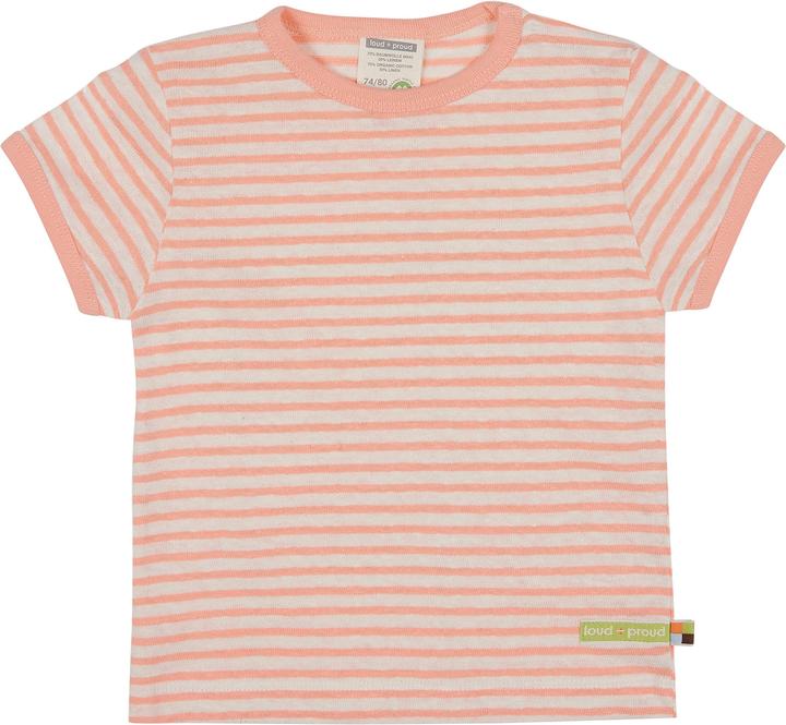 Produktbild loud + proud T-Shirt Streifen mit Leinen Peach (80)