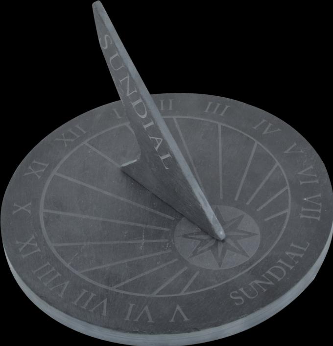 Image du produit Esschert Design Cadran solaire rond Ardoise (3,5 x 27,5 x 27,5 cm)