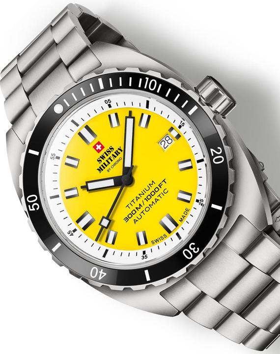 Produktbild Swiss Military SMA34100.05 Diver Titanium Automatik 42mm 30ATM (Taucheruhr, 42 mm)