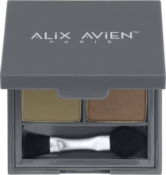 Actual product image Alix Avien Duo Eyeshadow - Pearly Sage & Khaki (khaki-brown)