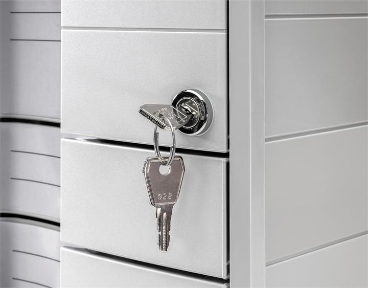 Actual product image Han IMPULS 1018-11 Drawer box gray DIN A4, DIN C4 Number of drawers: 3 (C4, A4)