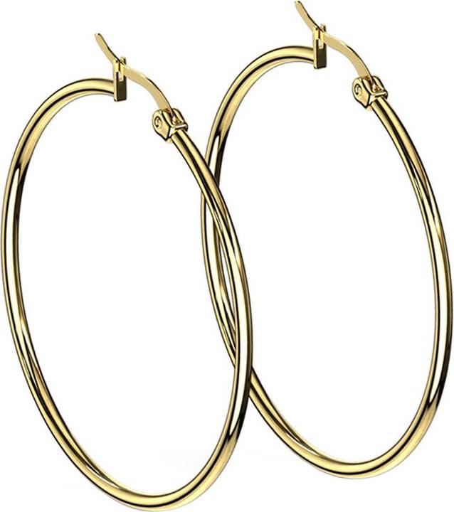 Produktbild Star Piercing Ohrring rund vergoldet (Chirurgenstahl 316L, ohne Messing)