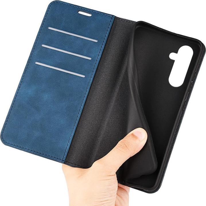 Actual product image Cover-Discount Galaxy A35 - Stand Flip Case Cover blue (Samsung Galaxy A35)