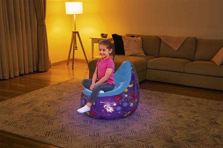 Actual product image Bestway Astro Glow LED Kids Inflatable Air Chair