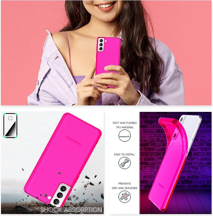 Produktbild Nalia Klare Neon Handyhülle (Samsung Galaxy S21+)