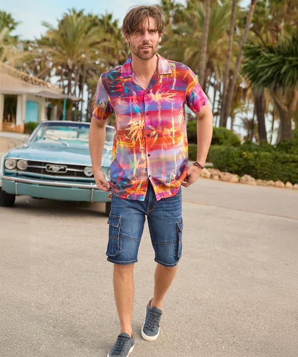 Produktbild Joe Browns Sunset Palm Tree Short Sleeve Shirt (XL)