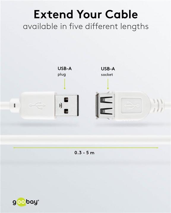 Produktbild Goobay USB A – USB A (1.80 m, USB 2.0)