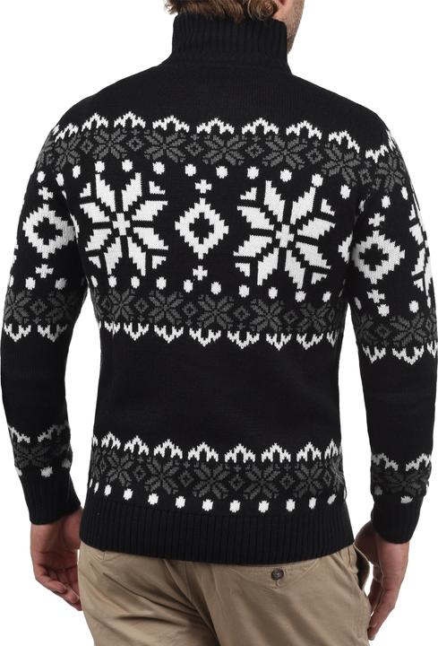 Actual product image Solid Norwin Men's Jumper Chunky Knit Pullover Troyer (L)