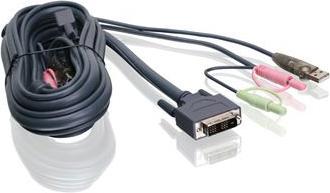 Image du produit Iogear Câble DVI KVM singl link 1,8m.
