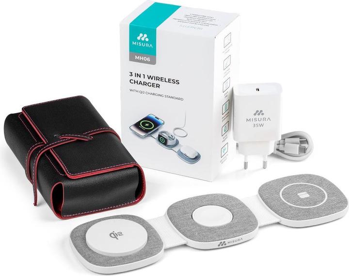Produktbild Misura MH06 Faltbare kabellose magnetische Ladegerät - WHITE (35 W)