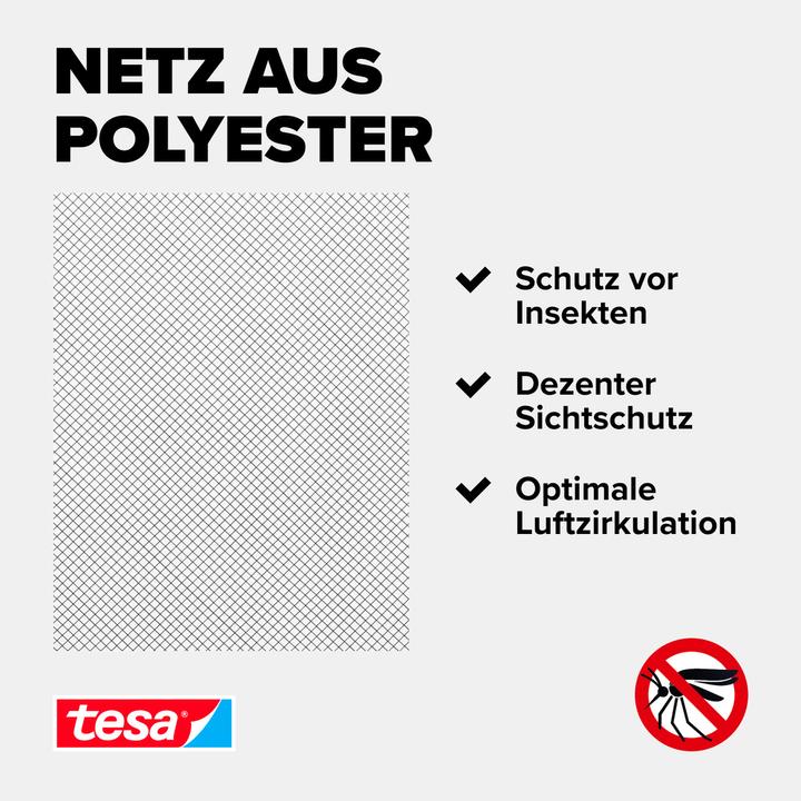 Nährwerte und Zutaten tesa Insektenschutz COMFORT für Dachfenster, mit Klettband, selbstklebend, ohne Bohren (120 x 140 cm)