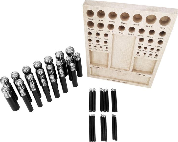 Actual product image Paulimot Kugelpunzen-Set mit 4 Anken, 40-teilig