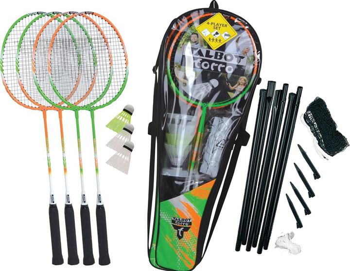 Talbot Torro Badminton Set 4 Attacker Plus