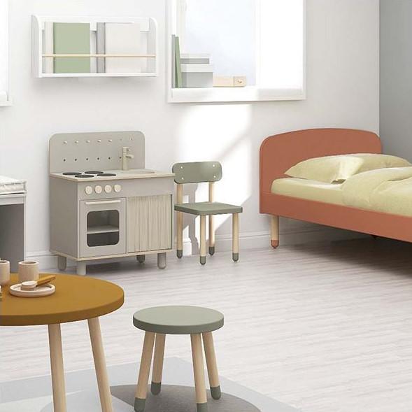 Produktbild Flexa Kinderstuhl mit Rückenlehne Naturgrün (Kindersessel)