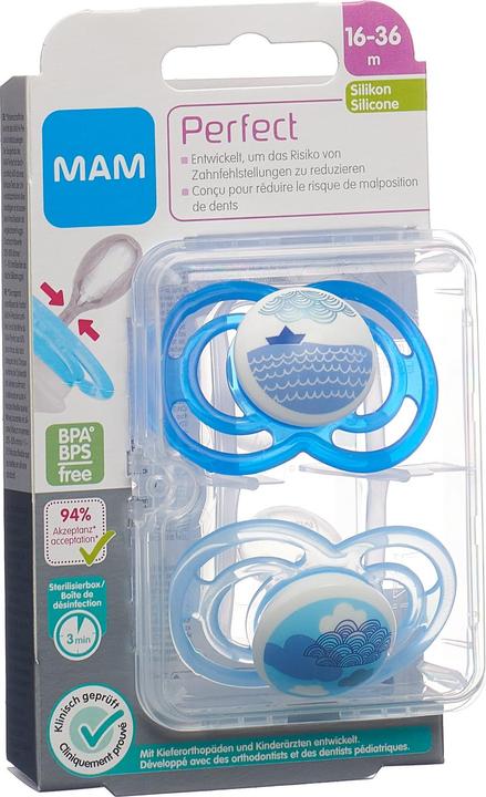 Immagine prodotto MAM Perfect Nuggi Silikon 16-36 Monate (2 x, 16 - 36 M.)
