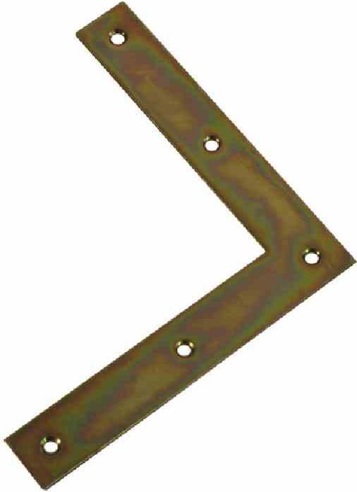 Actual product image Alberts Square corner bracket 120 x 120 x 20 mm, sendzimir galvanised, 1 pc. (Corner angles, 40 pcs.)