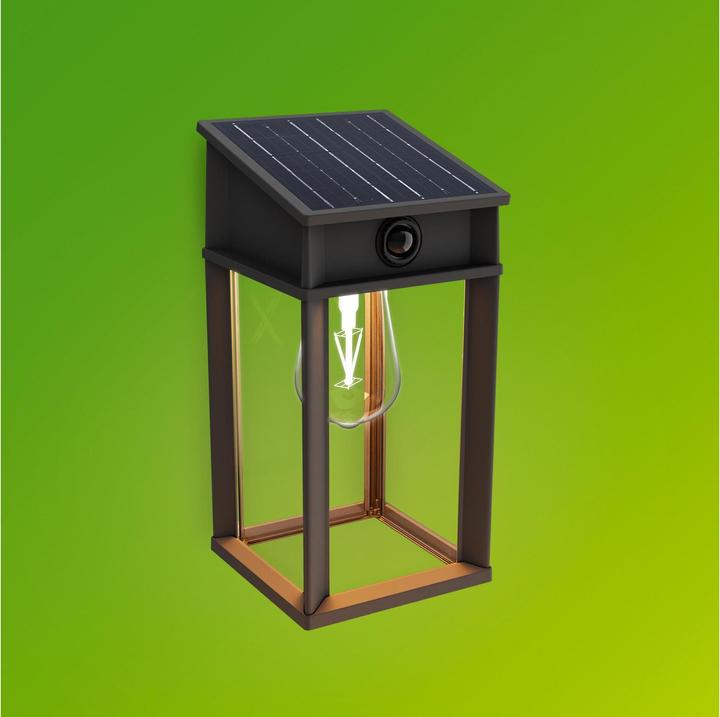 Produktbild Philips Lighting Geri 929004632601 Solar-Aussenwandleuchte 3.2 W Warmweiss Schwa (470 lm, IP44)
