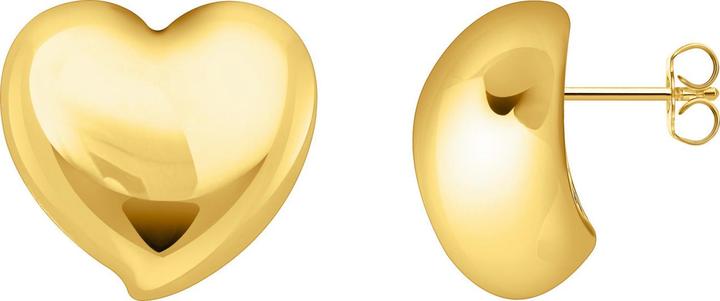 Actual product image Thomas Sabo Heart-shaped stud earrings (750 yellow gold gilding, 925 sterling silver)