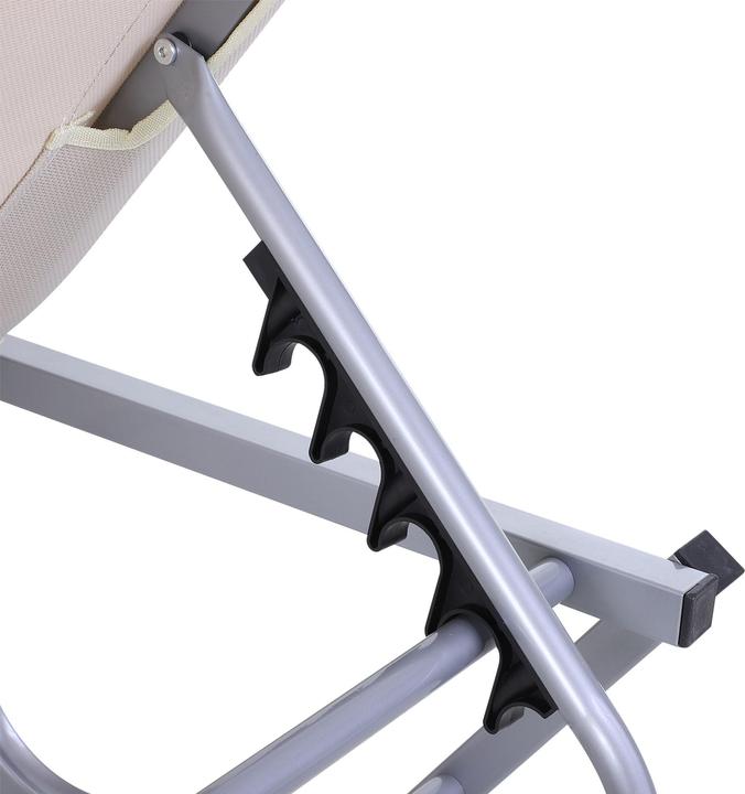 Immagine prodotto Outsunny Lettino prendisole con schienale regolabile (188 cm)