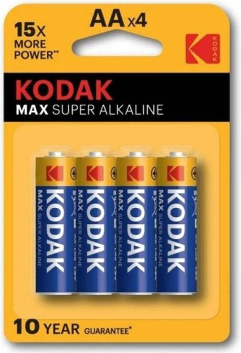 Produktbild Kodak Max Alkaline Batterie AA Lr6 Blister * 4 (4 Stk., AA, 2800 mAh)