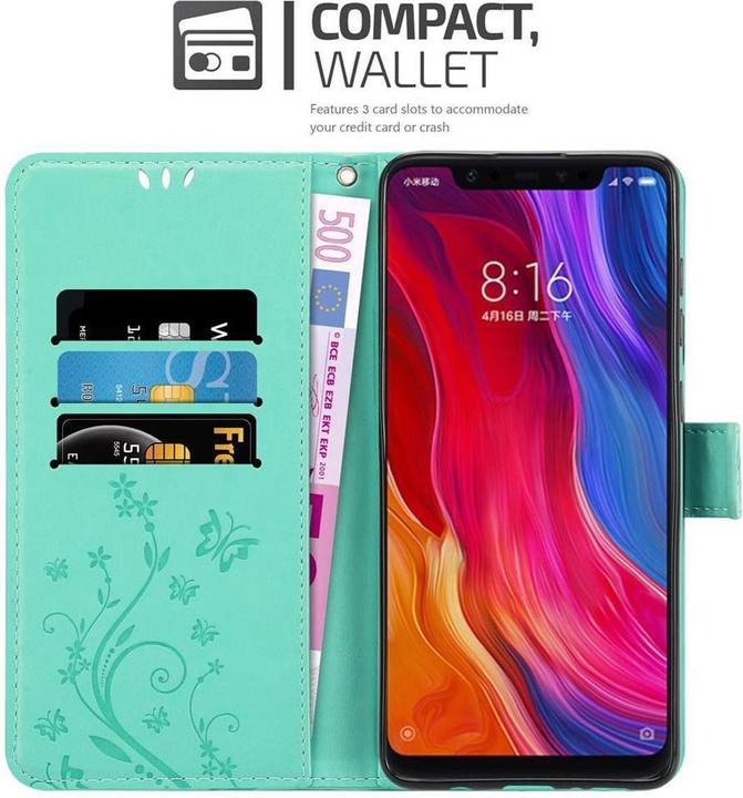 Productafbeelding Cadorabo Bloemen Boekomslag (Xiaomi Mi 8)