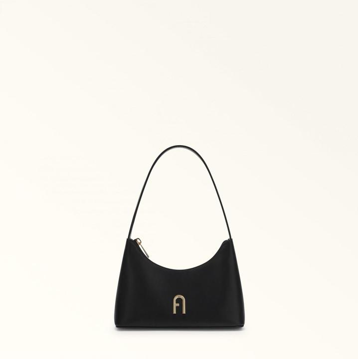Furla diamante mini leather bag color black