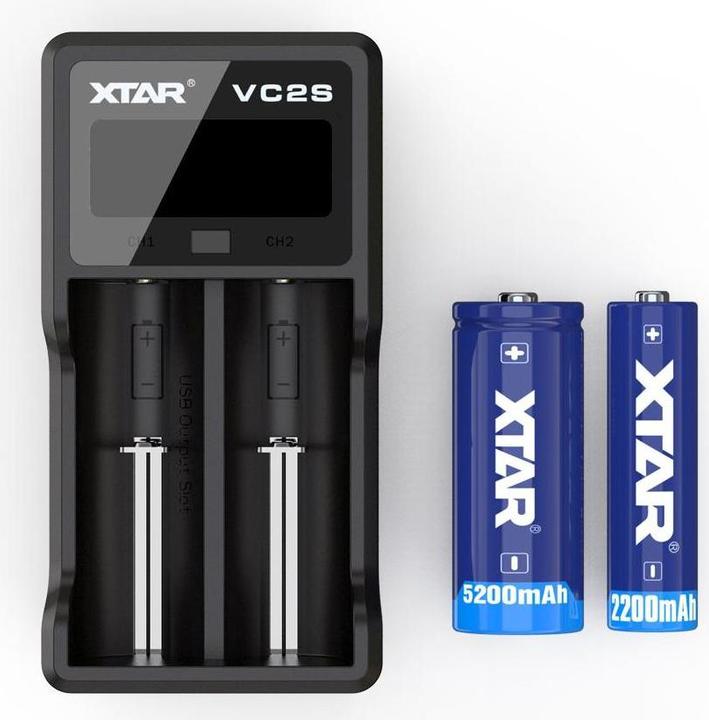 Immagine prodotto Xtar Caricatore VC2S (1 pz., D, AAAA, AAA, A, AA, C, Batteria + Caricabatterie)
