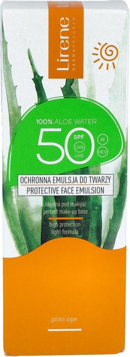 Immagine prodotto Lirene Lozione solare protettiva per il viso con Aloe Vera Spf50 50Ml (Crema solare viso, SPF 50, 50 ml)