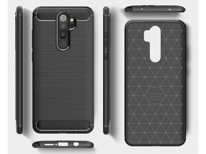 Produktbild Screenguard Xiaomi Redmi Note 8 Pro Hülle Carbon Brushed Soft TPU (Xiaomi Redmi Note 8 Pro)