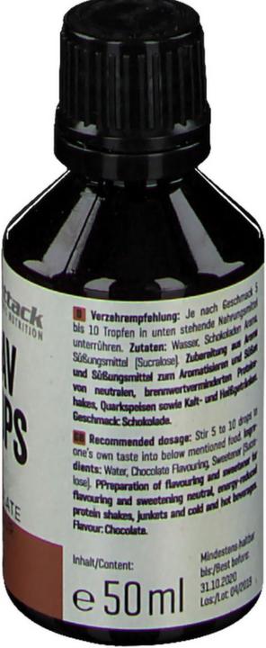 Valori nutrizionali e ingredienti Body Attack Gocce Flav (50ml) (Chocolate, 1 pz.)