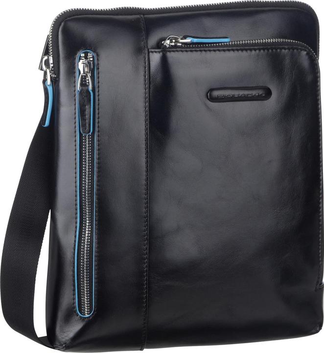 Actual product image Piquadro Blue Square - shoulder bag with double front pocket