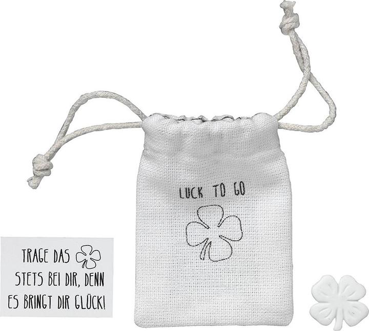 Actual product image Räder Amulet in a bag four leaf clover
