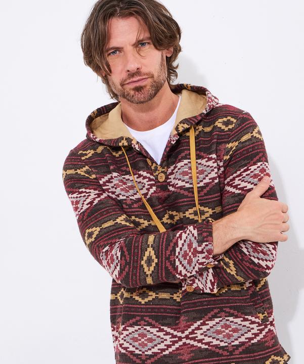 Immagine prodotto Joe Browns Warm Aztec Button Detail Hoodie (XXL)