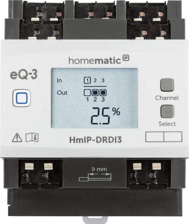 Image du produit Homematic IP Acteur variateur pour montage sur rail DIN triple (Actionneur de variateur)