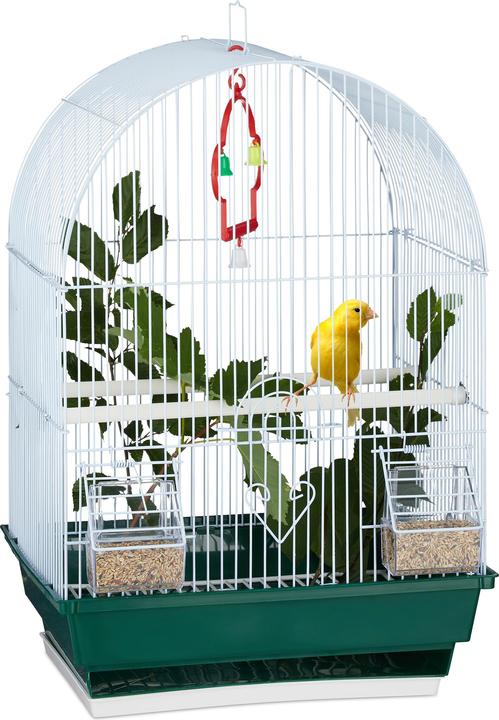 Relaxdays Small Bird Cage with Accessories